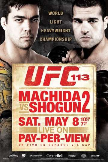 UFC 113 Machida vs Shogun 2 Poster