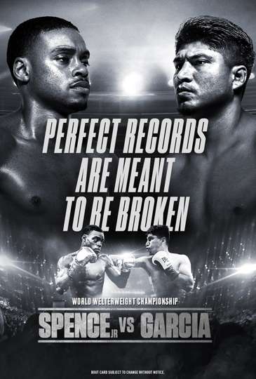 Errol Spence Jr vs Mikey Garcia Poster