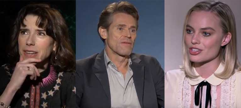 Oscar nominees Sally Hawkins, Willem Dafeo and Margot Robbie