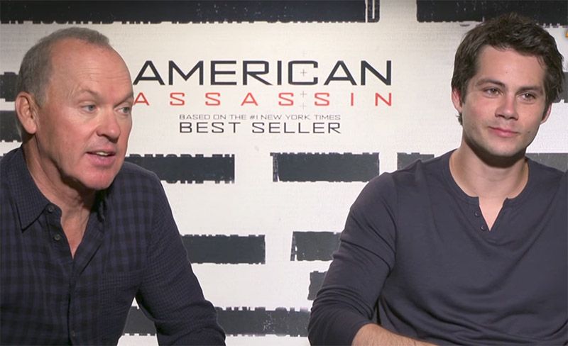 Michael Keaton and Dylan O'Brien from American Assassin