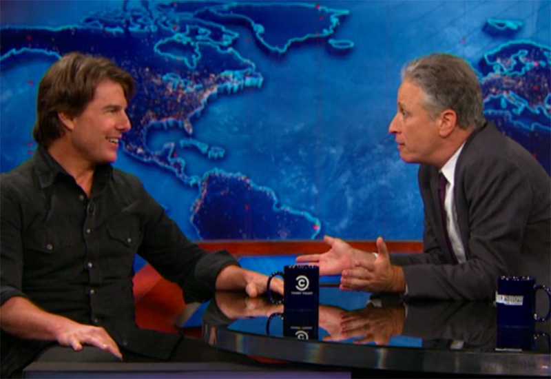 Tom Cruise and Jon Stewart