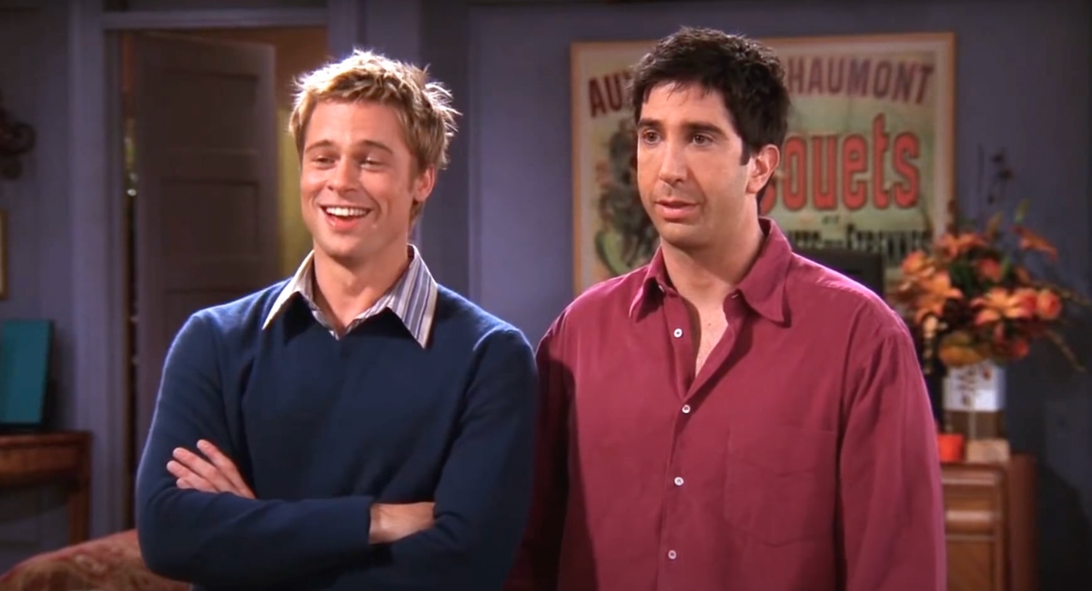 Brad Pitt as a guest star in Friends