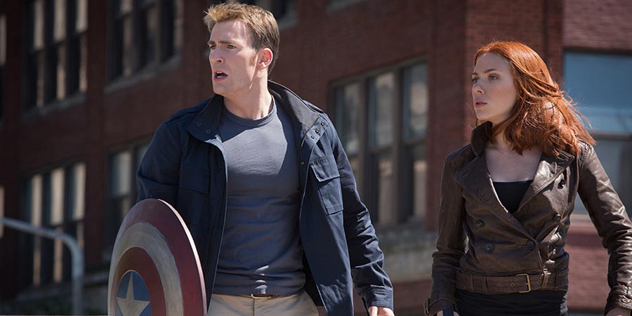 Chris Evans and Scarlett Johansson in 'Captain America: The Winter Soldier'