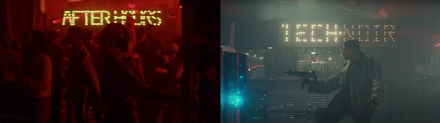 "In Your Eyes" (left) and 'The Terminator' (right)