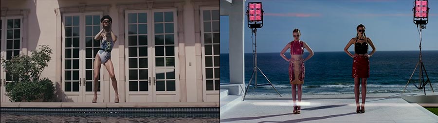 "Too Late" (left) and 'The Neon Demon' (right)