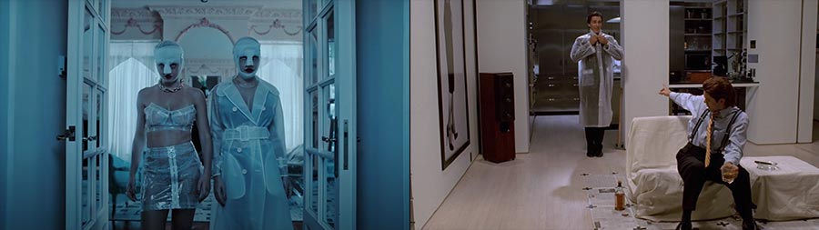 "Too Late" (left) and 'American Psycho' (right)