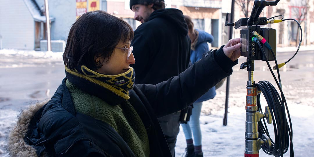 Director/writer Eliza Hittman on the set of 'Never Rarely Sometimes Always'