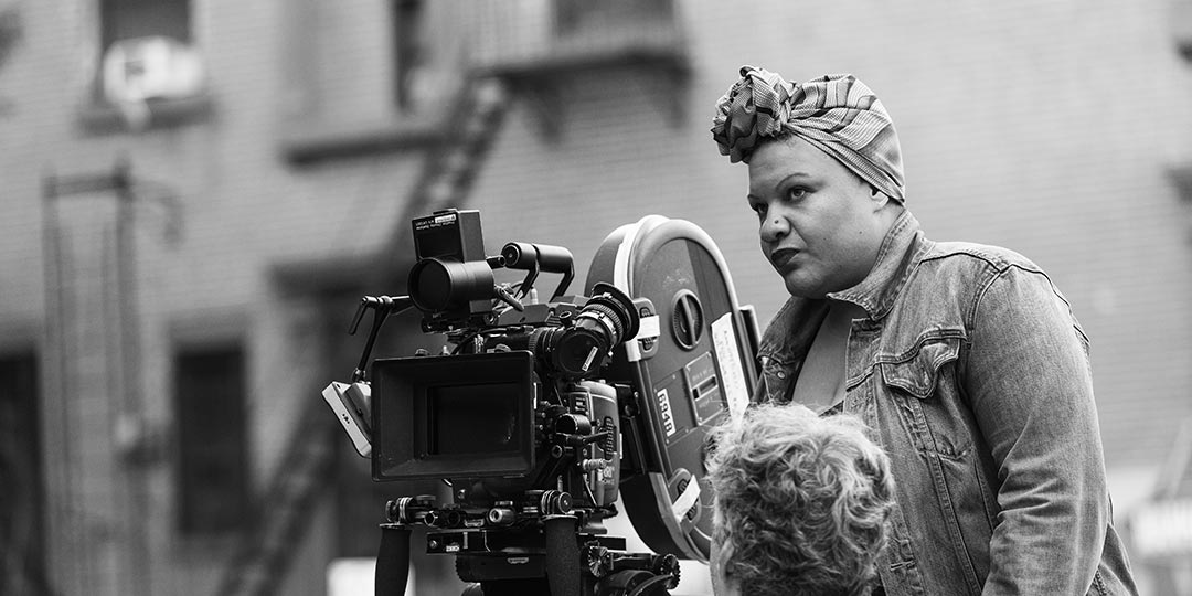 Director/writer/star Radha Blank on the set of 'The Forty-Year-Old Version'