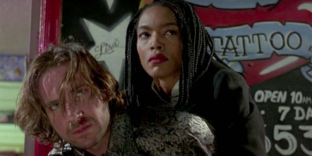 Ralph Fiennes and Angela Bassett in 'Strange Days,' directed by Kathryn Bigelow.