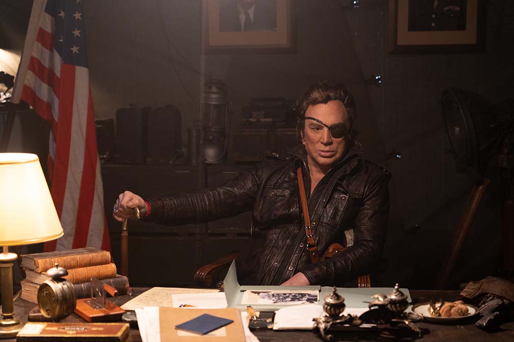 Mickey Rourke as Major Johnson in the horror/supernatural thriller, WARHUNT, a Saban Films release. Photo courtesy of Saban Films.