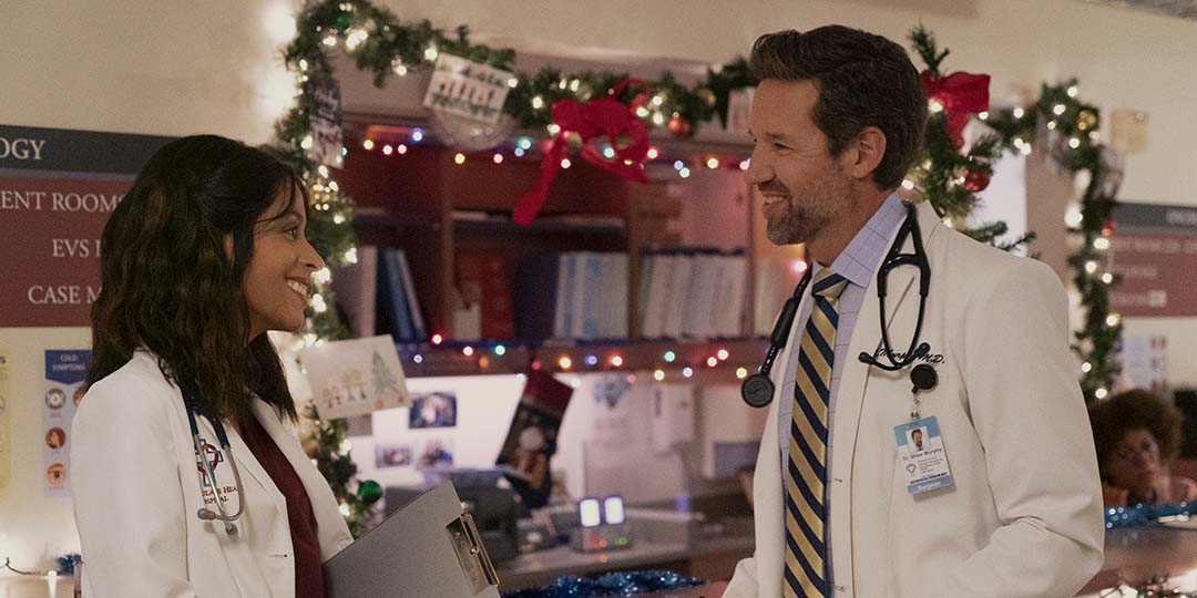 (L-R): Isis King (Sol Perez), Todd Grinnell (Dr. Miles Murphy)