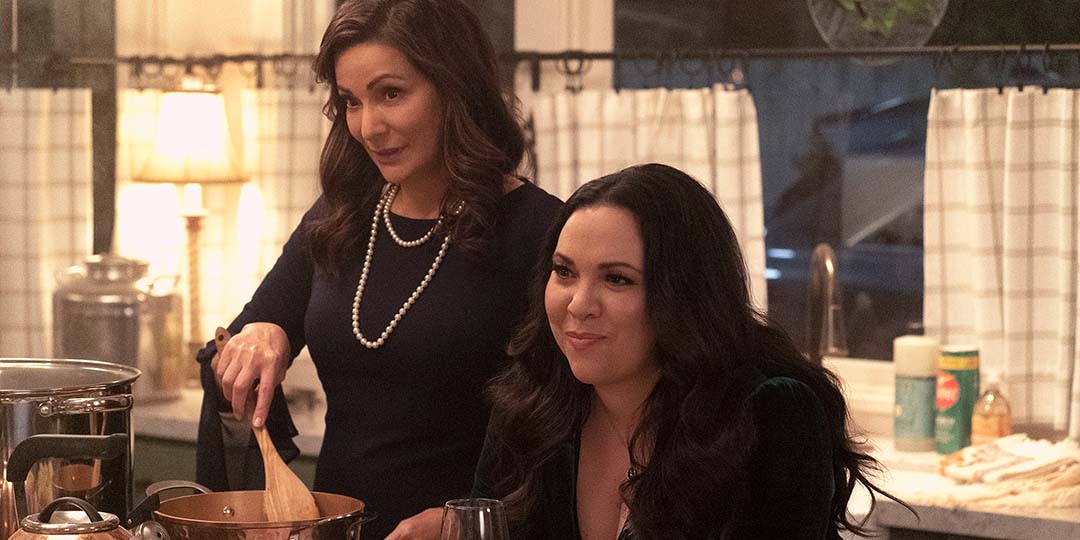 (L-R): Constance Marie (Beatriz Diaz), Gloria Calderón Kellett (Showrunner, Executive Producer, Gladys Delgado)