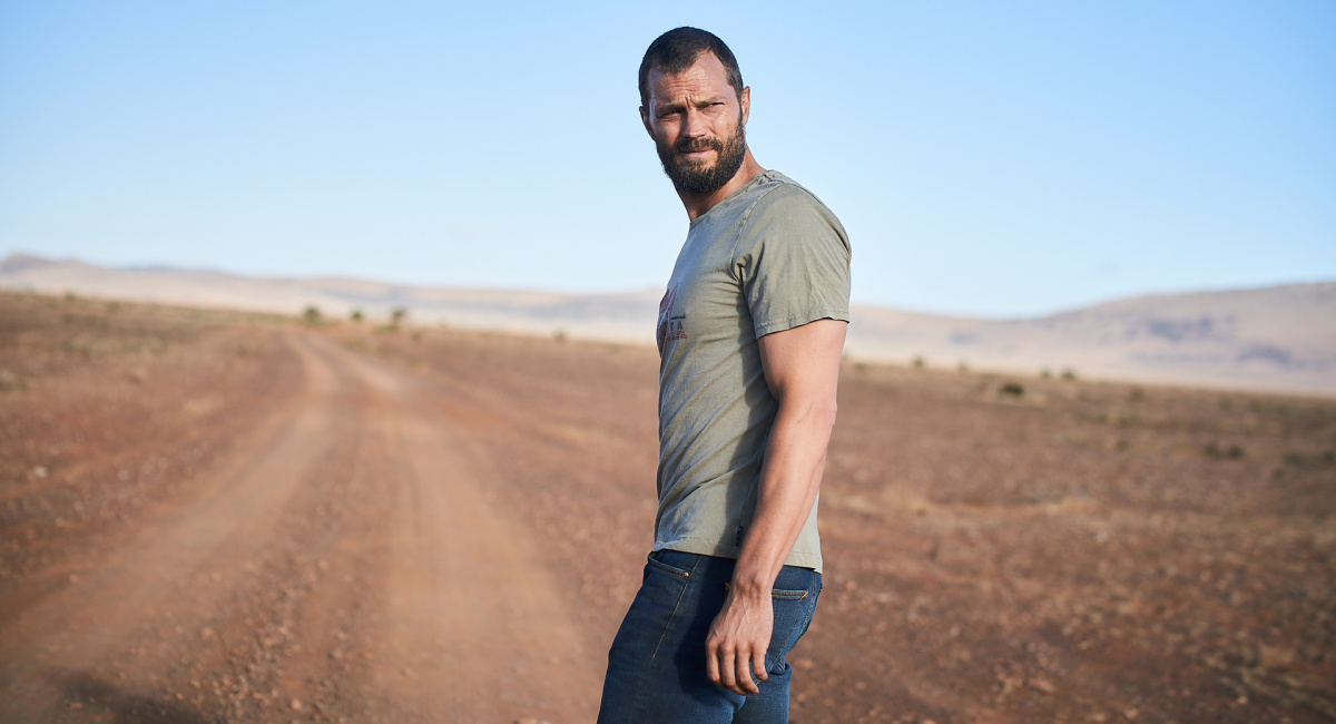 Jamie Dornan in desert