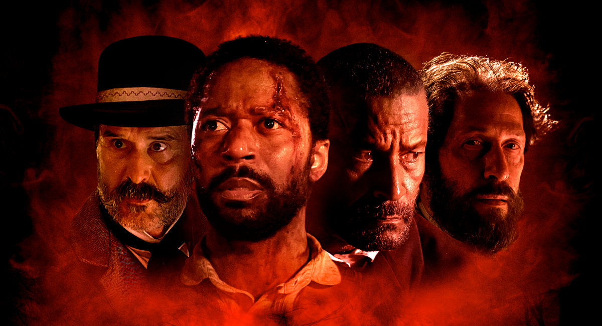 (L to R) David Arquette, Thomas Hobson, Phil Morris and Tim Blake Nelson in 'Ghosts of the Ozarks'