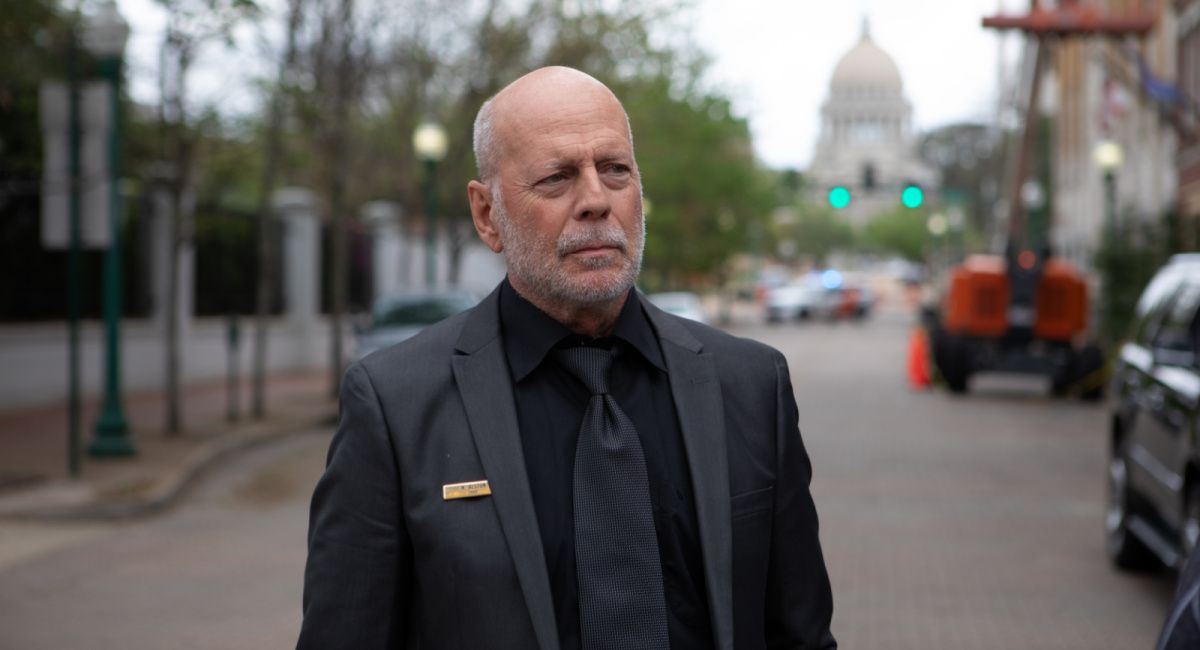 Bruce Willis with a tie