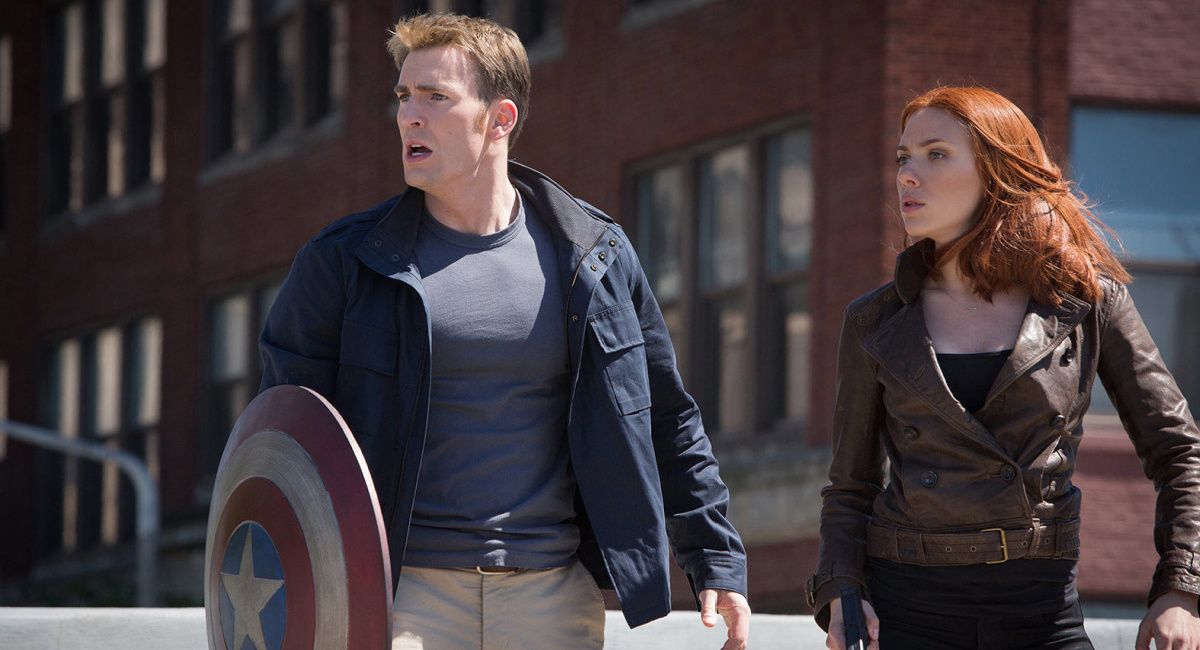 Chris Evans and Scarlett Johansson.