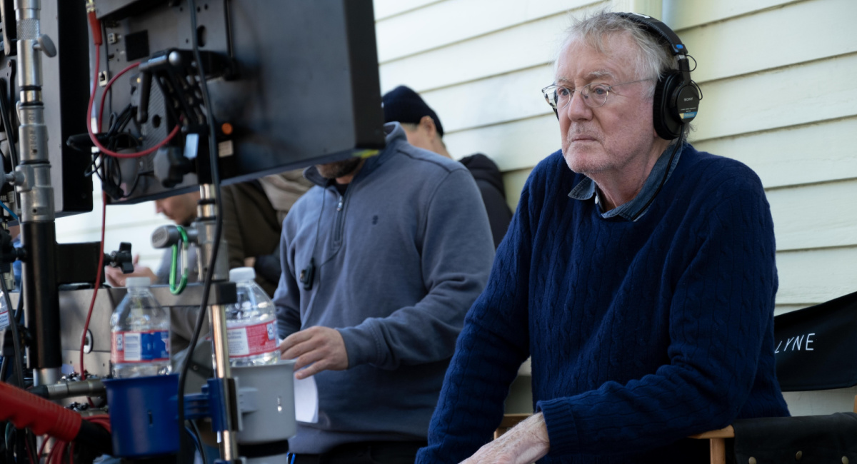 Adrian Lyne on the set