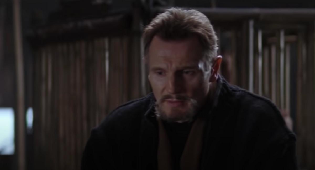 Liam Neeson em 'Batman Begins', de Christopher Nolan.