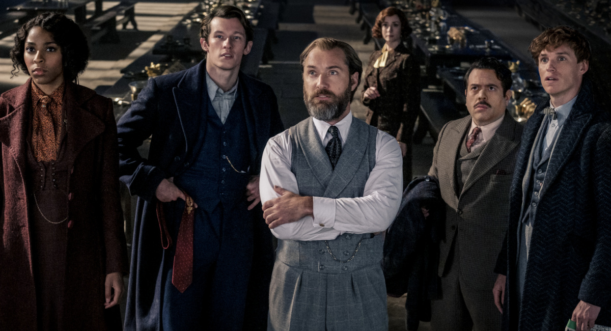 Jessica Williams, Callum Turner, Jude Law, Fionna Glasott, Dan Fogler and Eddie Redmayne