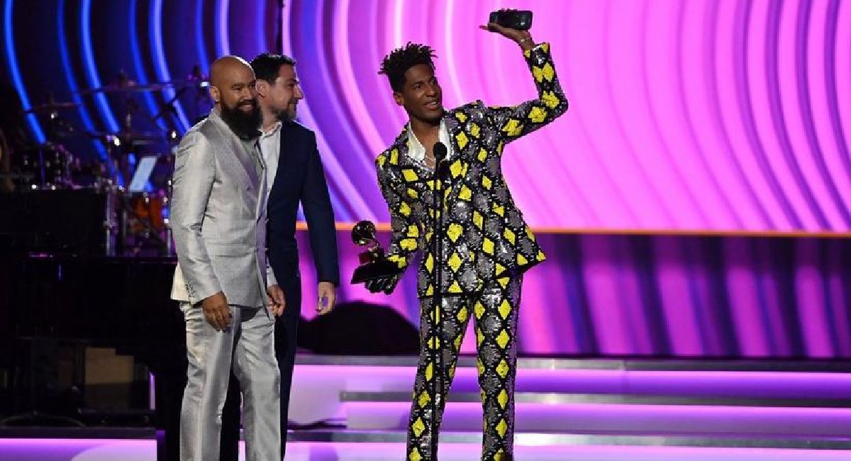 Jon Batiste at the 64th Annual Grammy Awards