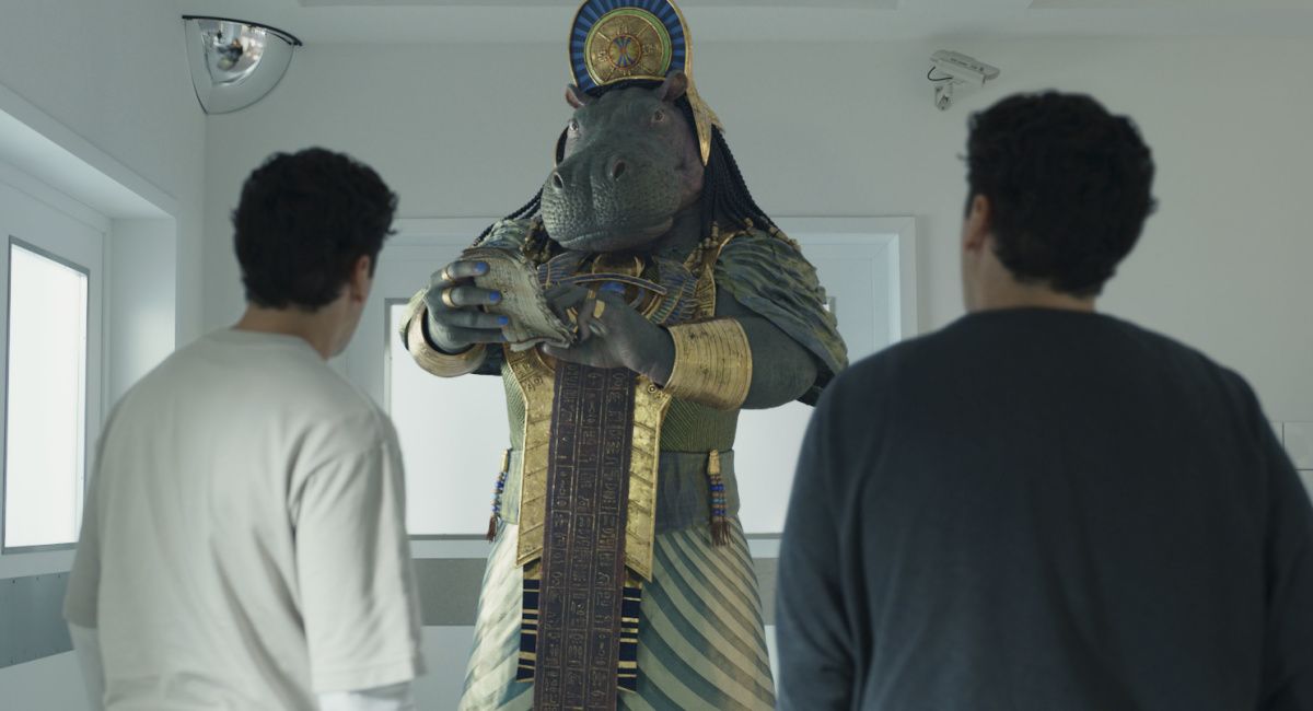 Oscar Isaac as Marc Spector and Steven Grant, and Taweret