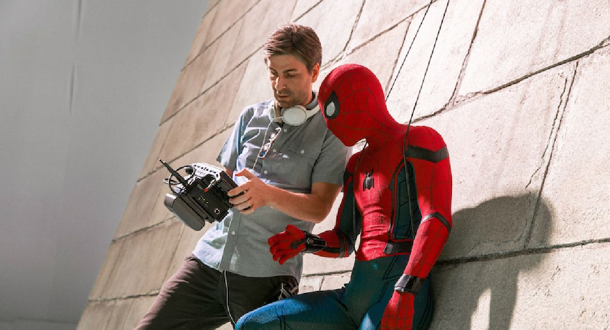 Director Jon Watts and Tom Holland