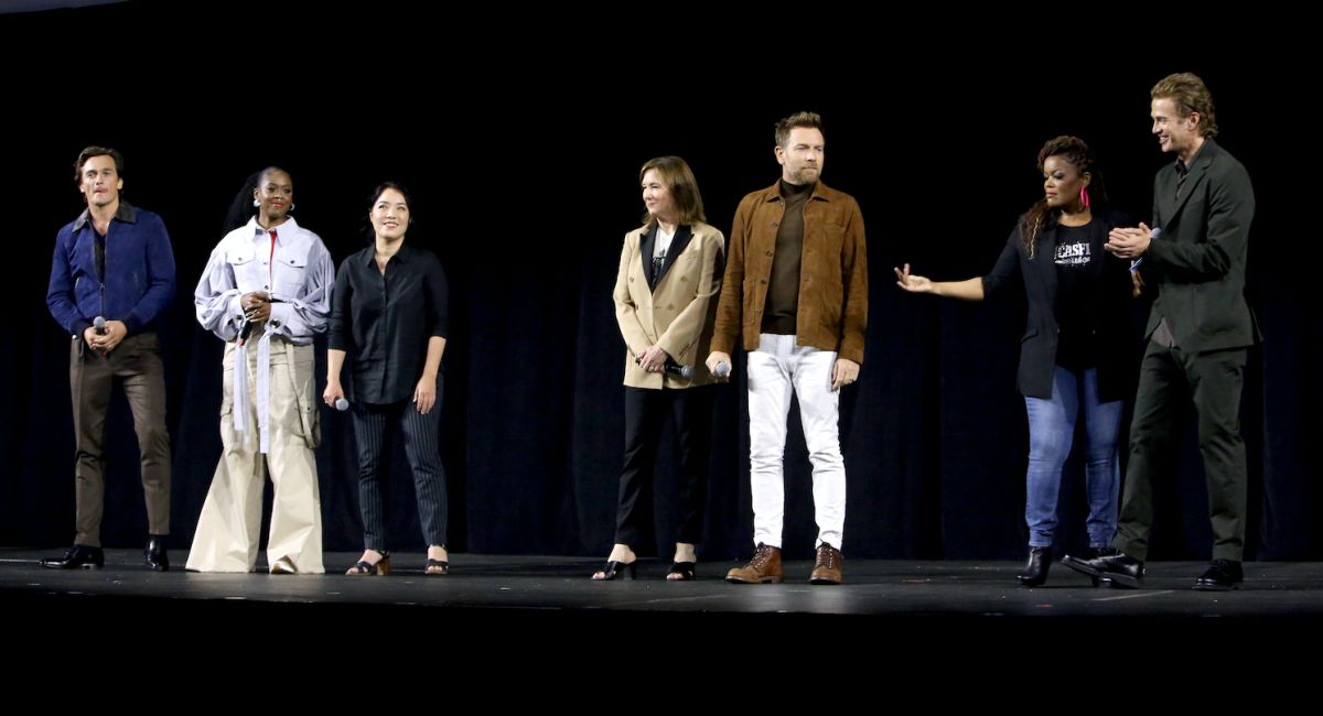 Rupert Friend, Moses Ingram, Deborah Chow, Kathleen Kennedy, President, Lucasfilm, Ewan McGregor, Yvette Nicole Brown, and Hayden Christensen