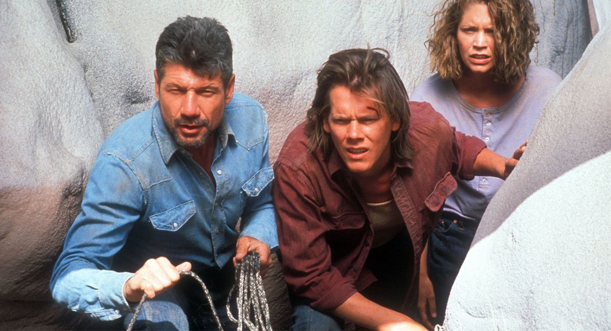 Fred Ward, Kevin Bacon, and Finn Carter