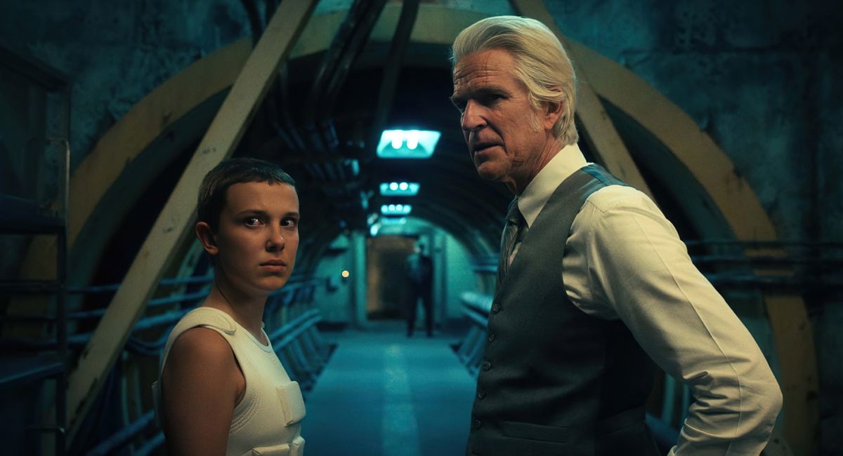 Millie Bobby Brown as Eleven and Matthew Modine
