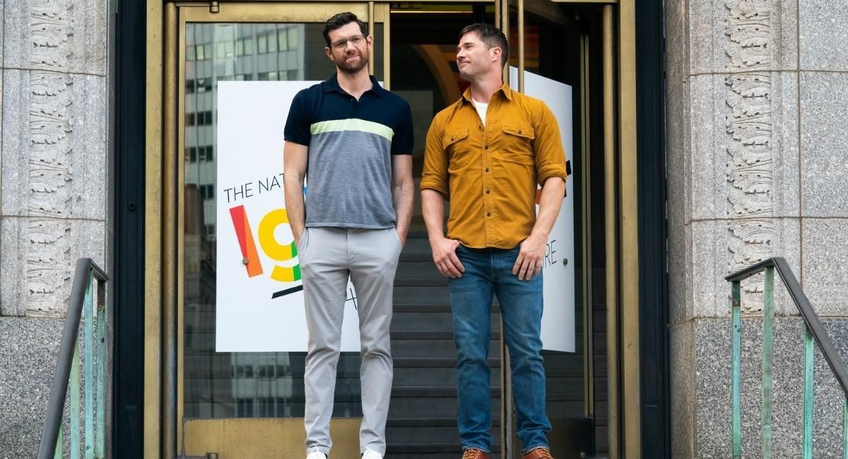 Bobby (Billy Eichner) and Aaron (Luke Macfarlane) in 'Bros.'