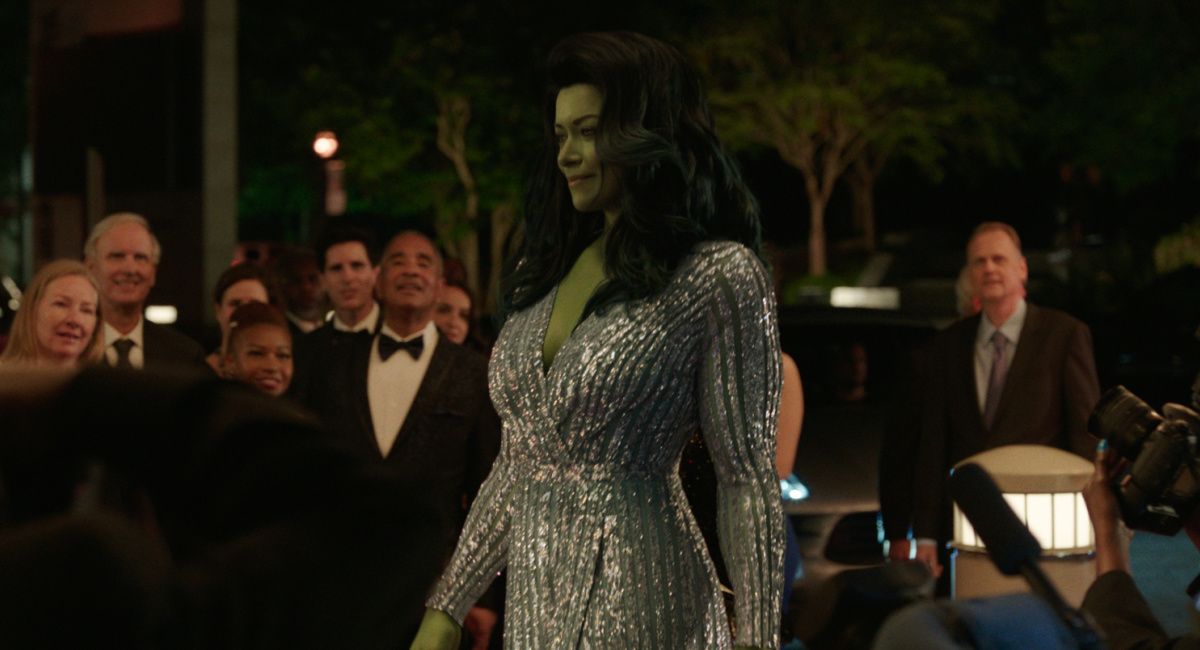 Tatiana Maslany as Jennifer "Jen" Walters/She-Hulk in Marvel Studios' 'She-Hulk: Attorney at Law,' exclusively on Disney+.