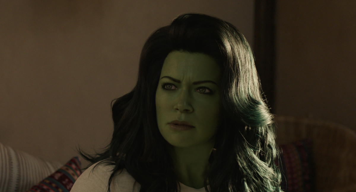 Tatiana Maslany as Jennifer "Jen" Walters/She-Hulk in Marvel Studios' 'She-Hulk: Attorney at Law,' exclusively on Disney+.