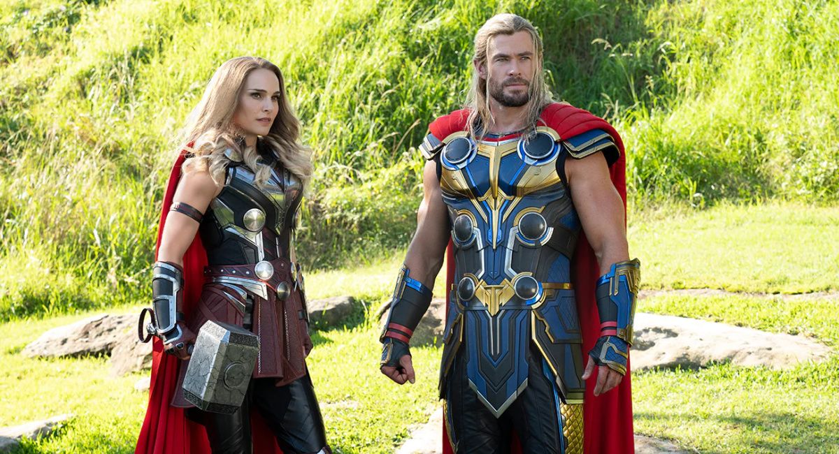 Natalie Portman and Chris Hemsworth in Marvel's 'Thor: Love and Thunder.'