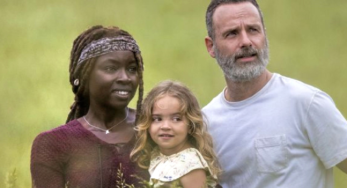 Danai Gurira as Michonne, and Andrew Lincoln as Rick Grimes in AMC's 'The Walking Dead.'