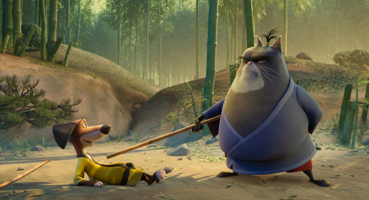 Michael Cera as “Hank” and Samuel L. Jackson as “Jimbo” in 'Paws of Fury: The Legend of Hank' from Paramount Pictures, Nickelodeon Movies, Align, and Aniventure.