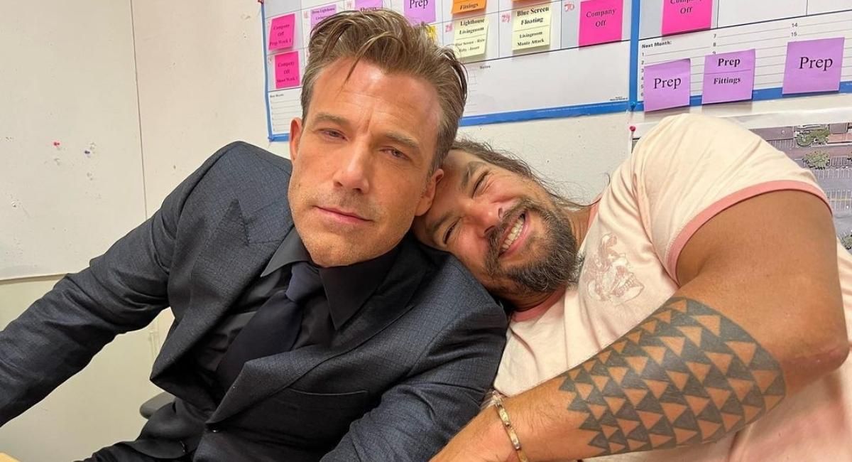 Ben Affleck and Jason Momoa on the set of 'Aquaman and the Lost Kingdom.'