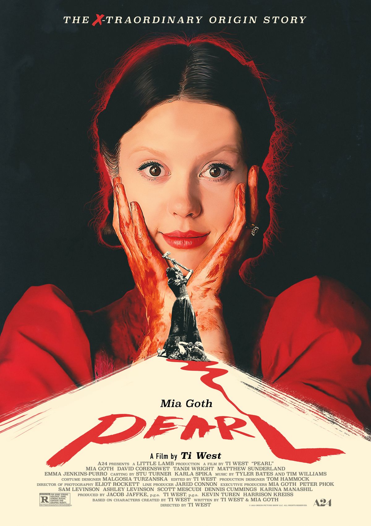 Mia Goth as Pearl in director Ti West's 'X' prequel, 'Pearl.'