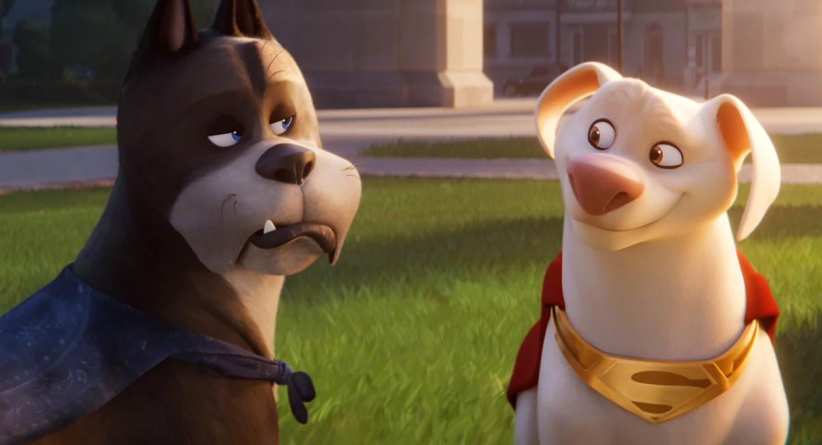 Kevin Hart as Ace and Dwayne Johnson as Krypto in Warner Bros. Pictures’ animated action adventure 'DC League of Super-Pets.'