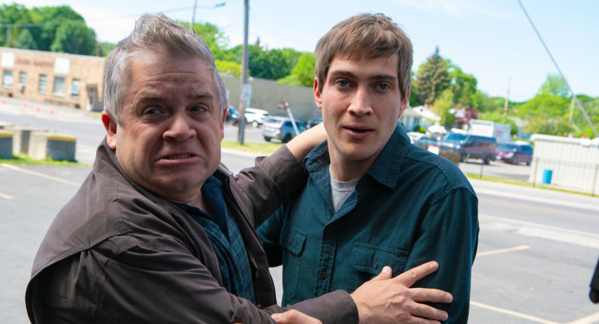 Patton Oswalt and James Morosini in "I Love My Dad,' a Magnolia Pictures release.