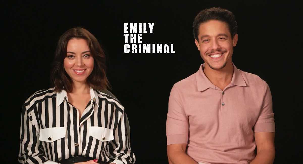 Aubrey Plaza and Theo Rossi Talk ‘Emily the Criminal’