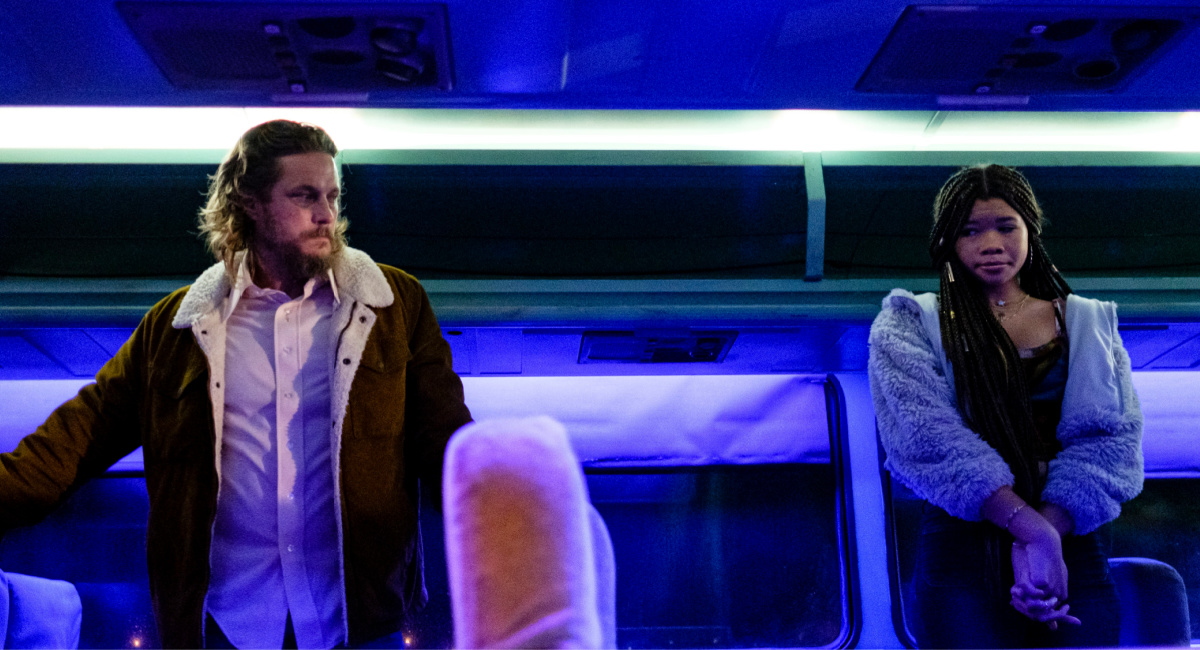 Travis Fimmel as Will and Storm Reid as Rachel in 'One Way.'