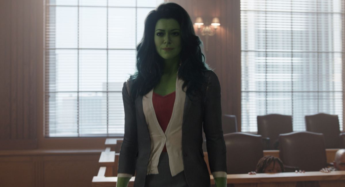 Tatiana Maslany as Jennifer "Jen" Walters/She-Hulk in Marvel Studios' 'She-Hulk: Attorney at Law,' exclusively on Disney+.