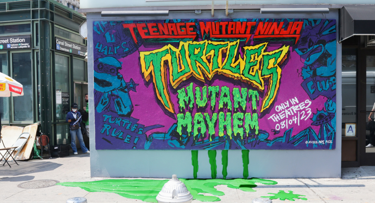'Teenage Mutant Ninja Turtles: Mutant Mayhem' exclusive NYC mural.