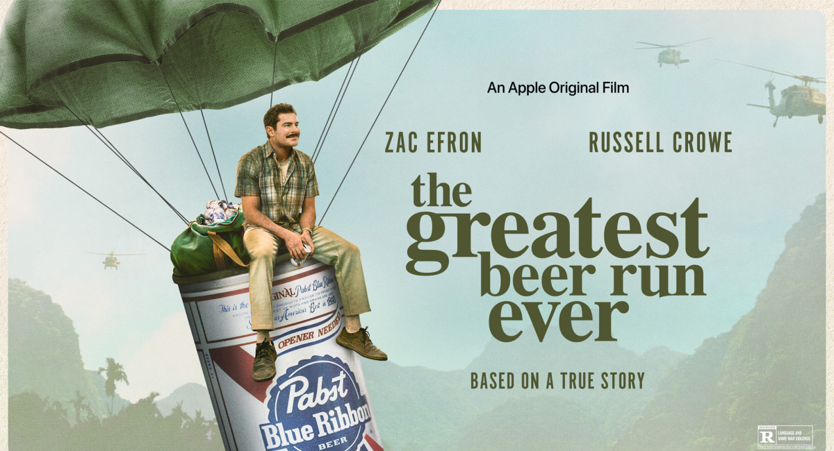 Zac Efron and Jake Picking in 'The Greatest Beer Run Ever,' premiering globally on September 30, 2022 on Apple TV+.
