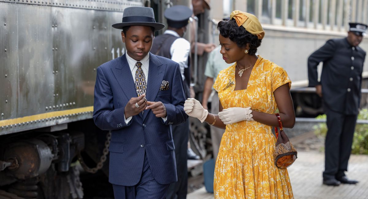 Jalyn Hall as Emmett Till and Danielle Deadwyler as Mamie Till Bradley in TILL, directed by Chinonye Chukwu, released by Orion Pictures. Credit: Lynsey Weatherspoon / Orion Pictures.