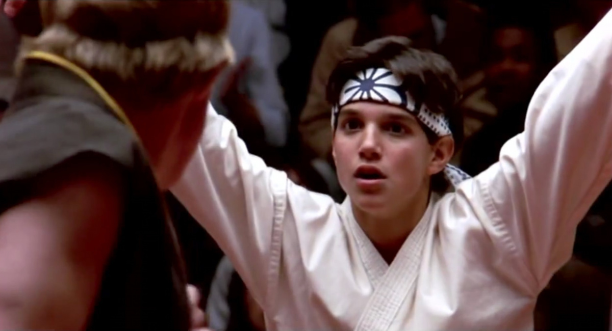 William Zabka as Johnny Lawrence and Ralph Macchio as Daniel LaRusso in 1984's 'The Karate Kid.'
