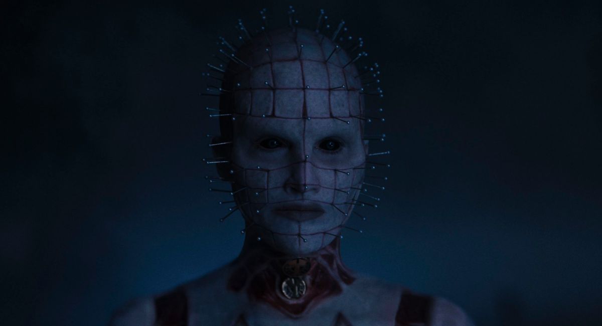 Jamie Clayton as Pinhead in 'Hellraiser,' which will premiere on Hulu beginning October 7, 2022.