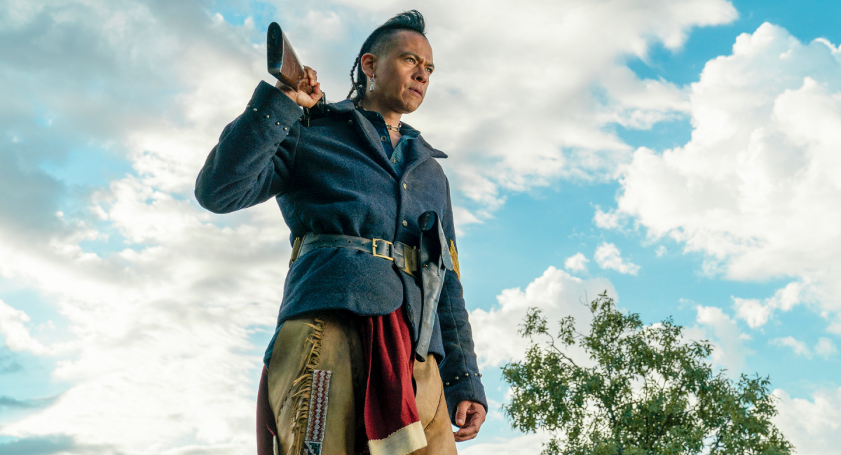 Chaske Spencer in 'The English' which premieres November 11th on Prime Video.