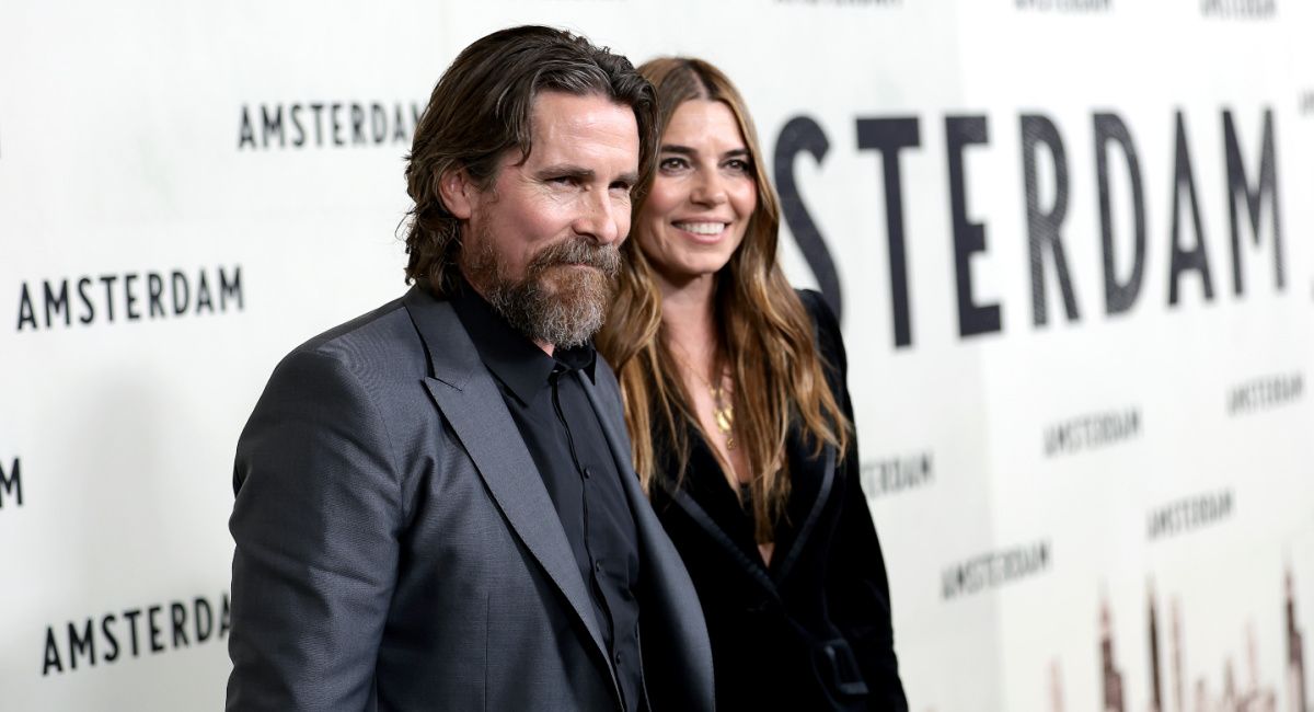 Christian Bale and his wife, Sibi Blažić at the Los Angeles premiere of director David O. Russell's 'Amsterdam.'