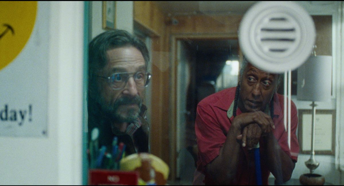 Marc Maron as Sweeney, and Andre Royo as Royal in director Michael Morris' 'To Leslie.'
